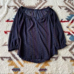 AE Sheer Blouse Long Sleeve